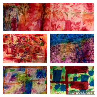 Experimenting with Oil Pastels.